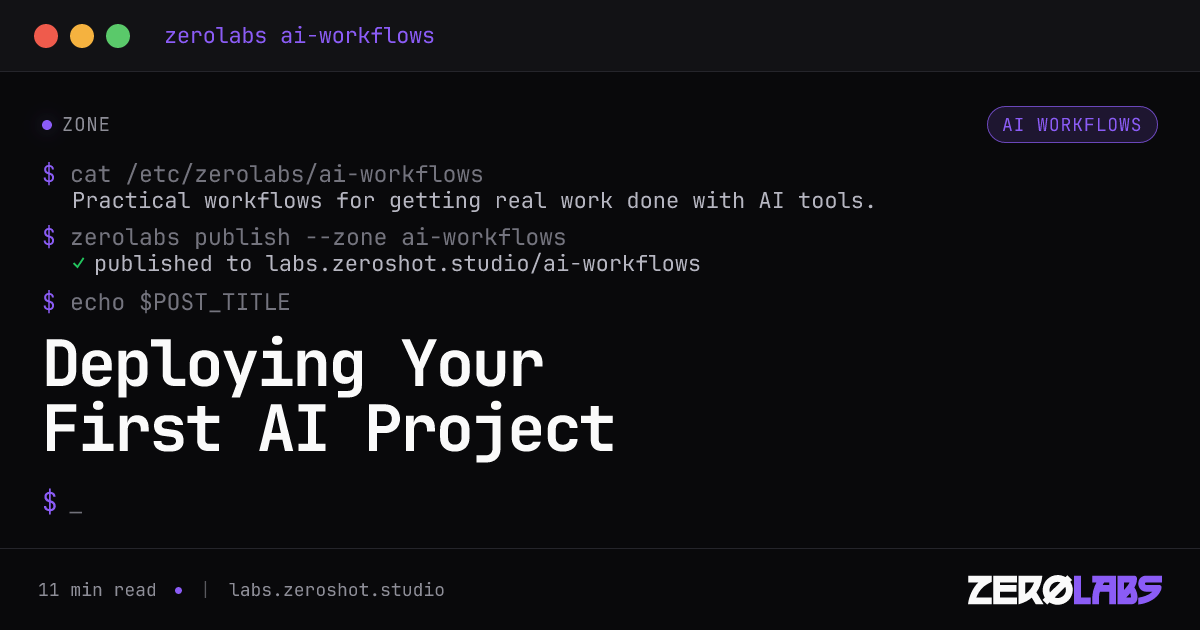 Deploying Your First AI Project