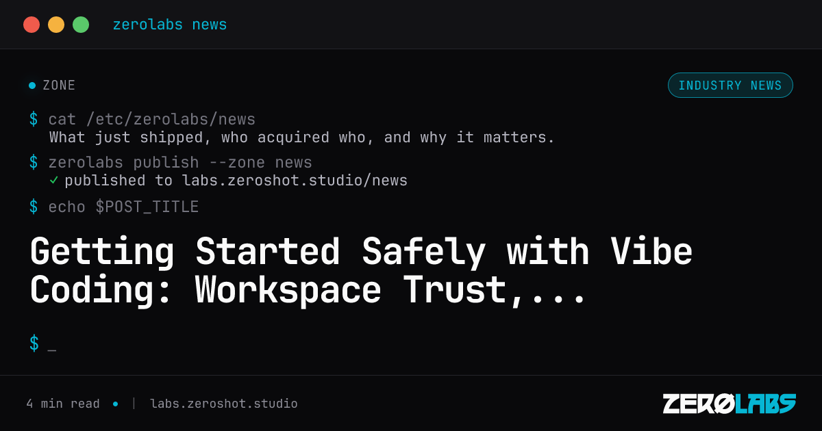 Getting Started Safely with Vibe Coding: Workspace Trust, Git Hygiene, and Credential Vaults