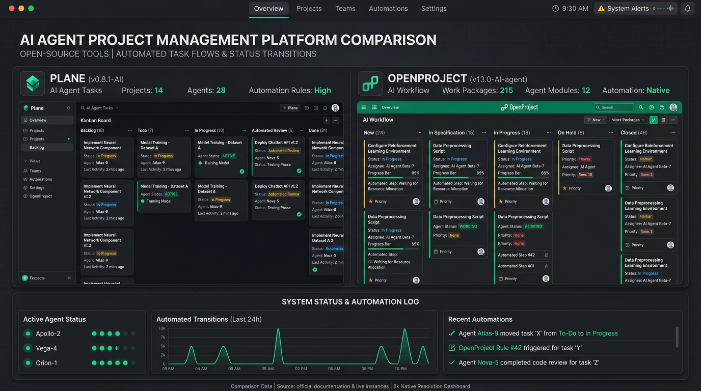 AI Agent Project Management Platform Comparison: Plane vs OpenProject