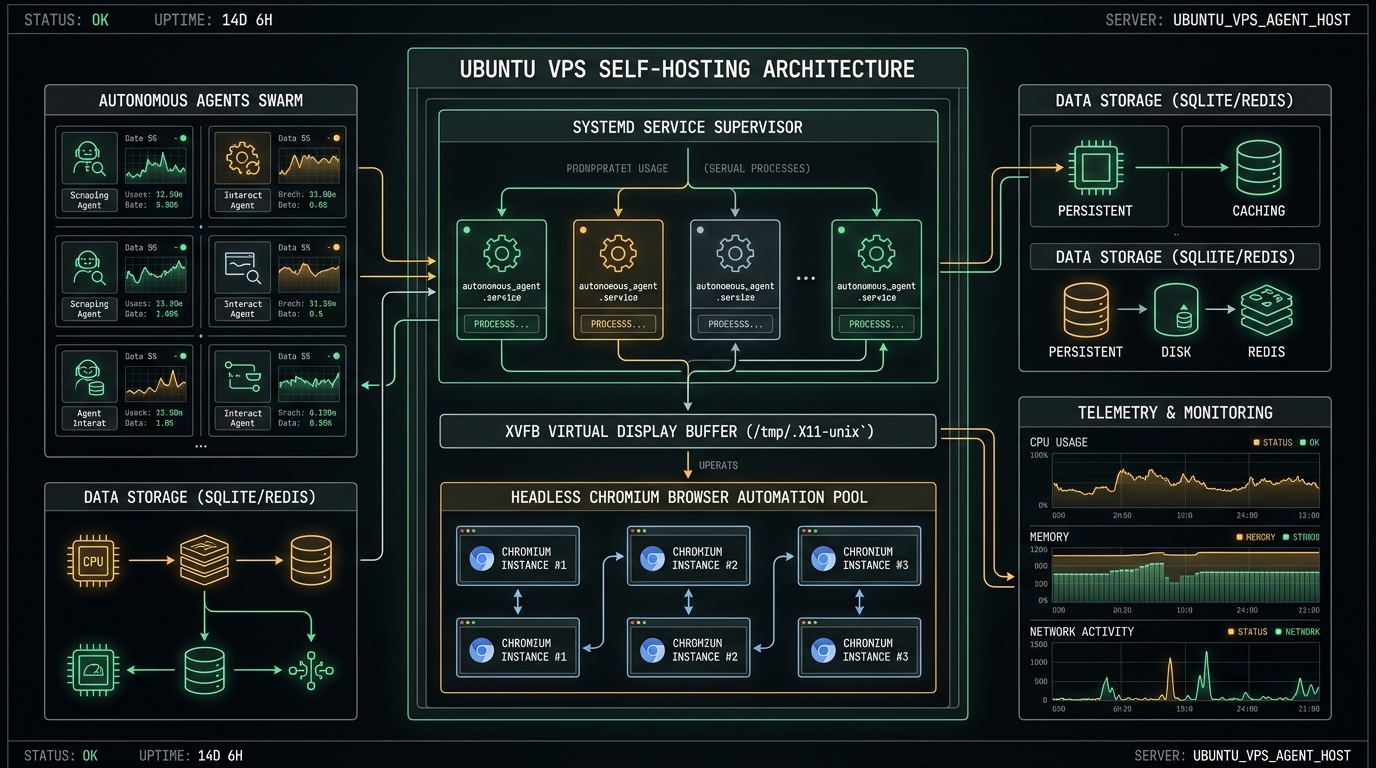 Ubuntu VPS Self-Hosting Architecture: Headless Browser Pools, Xvfb, and Systemd Isolation