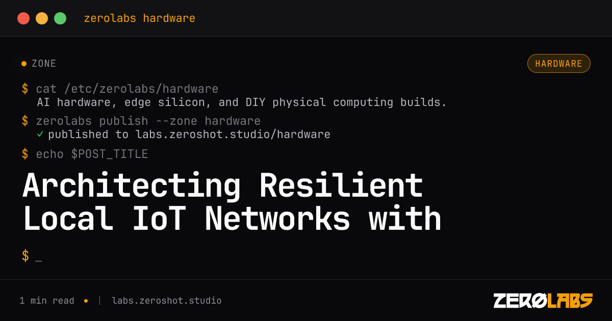 Architecting Resilient Local IoT Networks with Zigbee2MQTT and Home Assistant