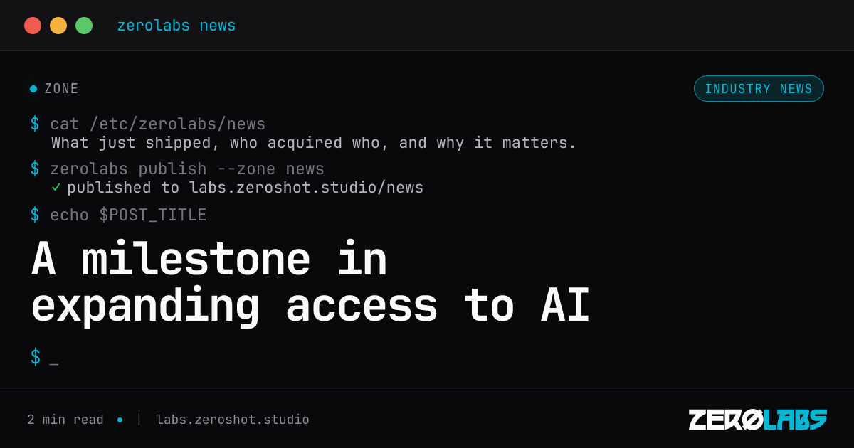 A milestone in expanding access to AI
