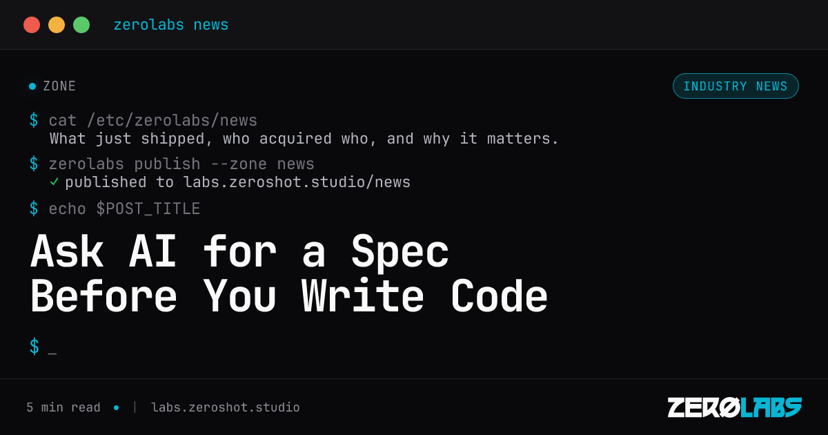 Ask AI for a Spec Before You Write Code