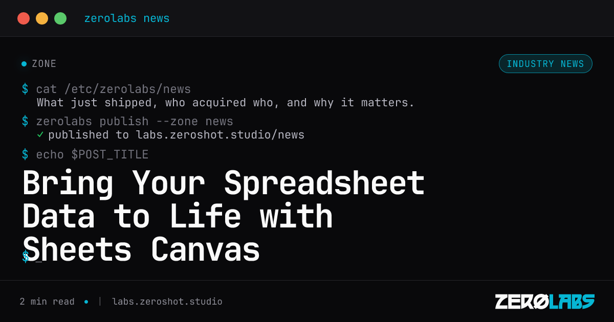 Bring Your Spreadsheet Data to Life with Sheets Canvas