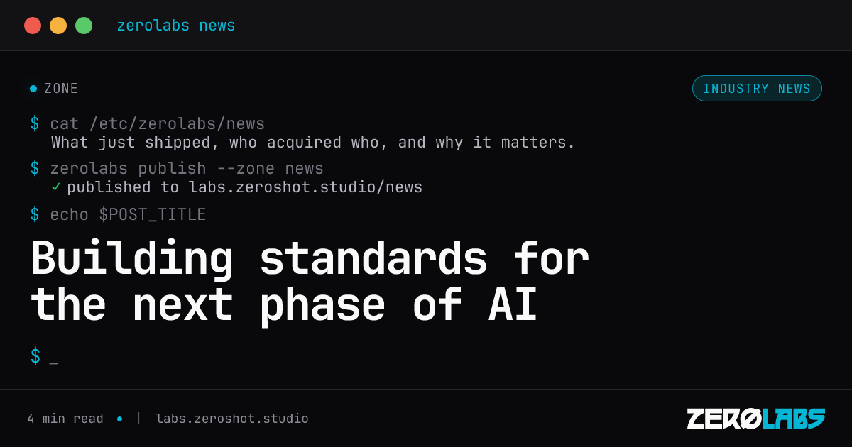Building standards for the next phase of AI