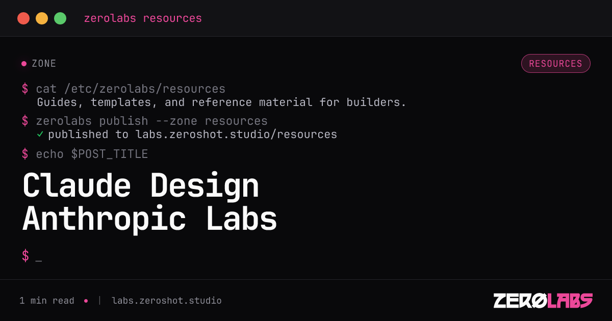 Claude Design Anthropic Labs