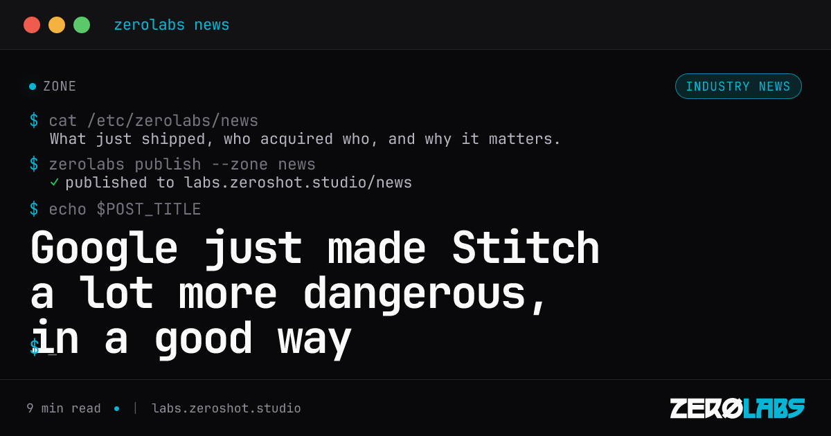 Google just made Stitch a lot more interesting