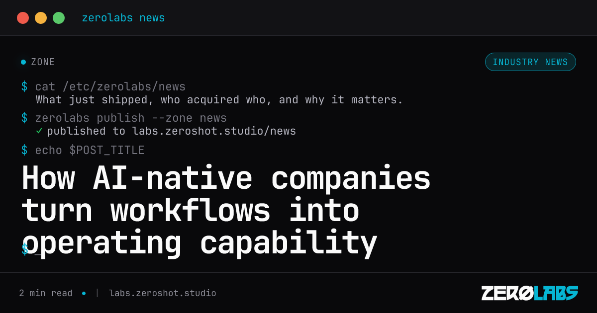 How AI-native companies turn workflows into operating capability