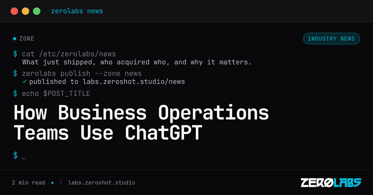 How Business Operations Teams Use ChatGPT