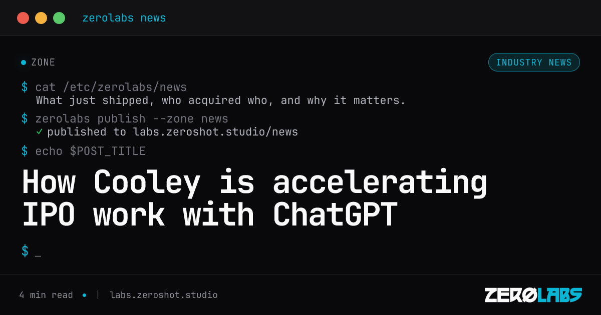 How Cooley is accelerating IPO work with ChatGPT