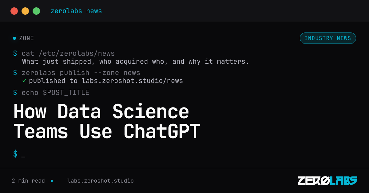 How Data Science Teams Use ChatGPT