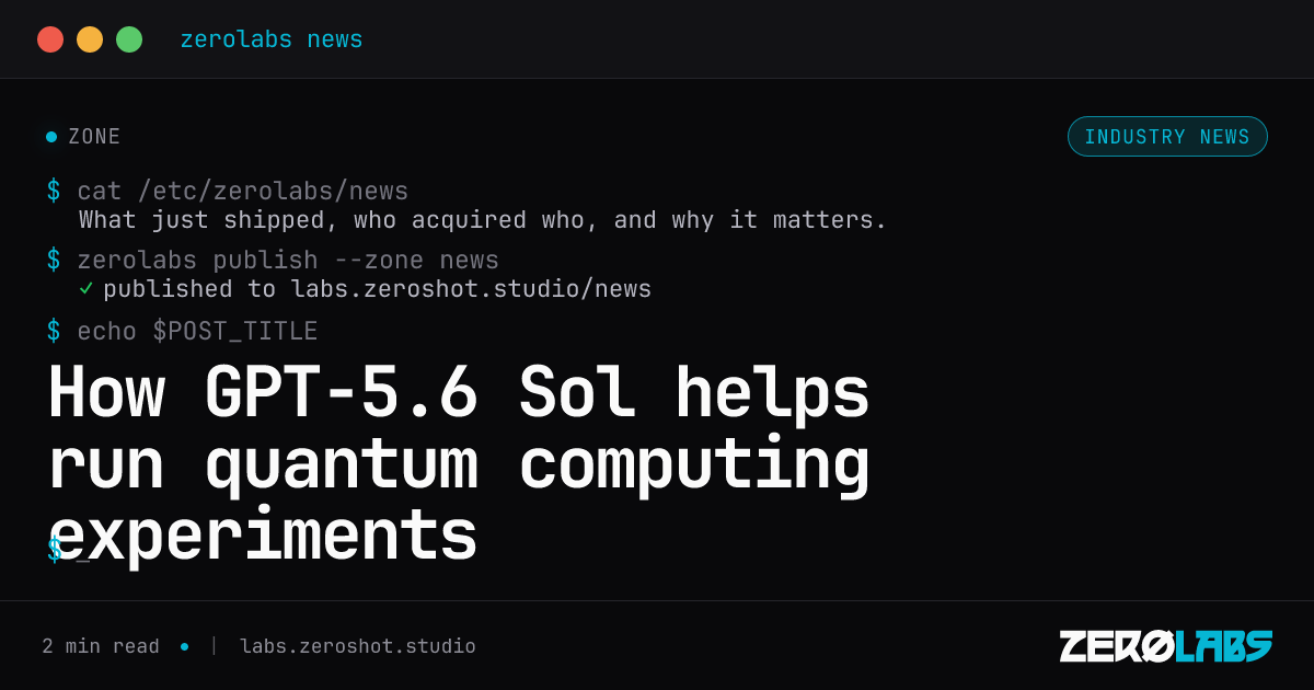 How GPT-5.6 Sol helps run quantum computing experiments