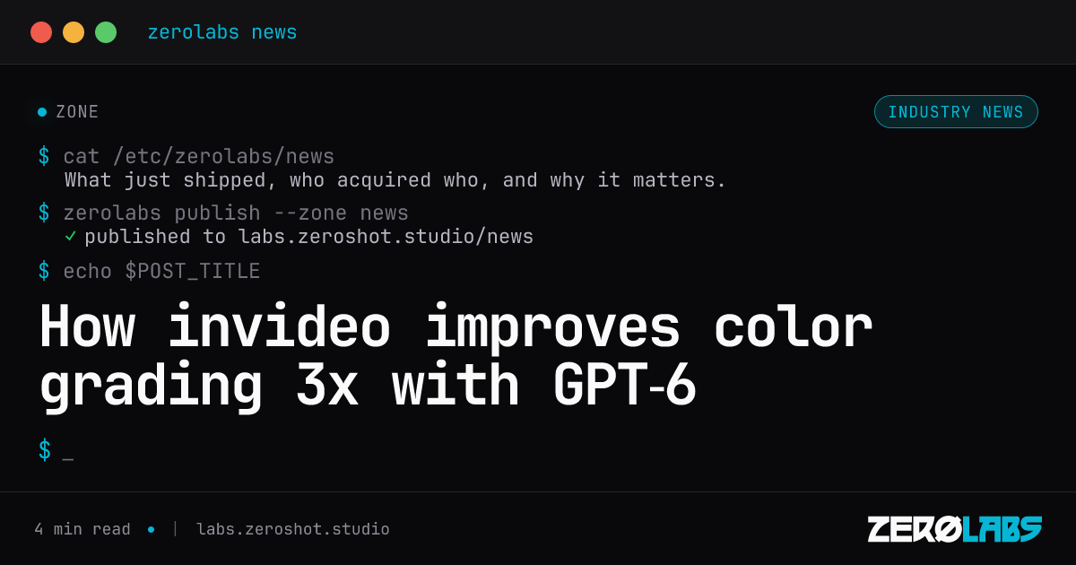 How invideo improves color grading 3x with GPT‑6