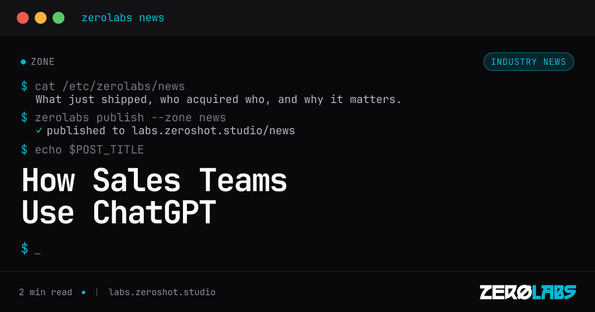 How Sales Teams Use ChatGPT