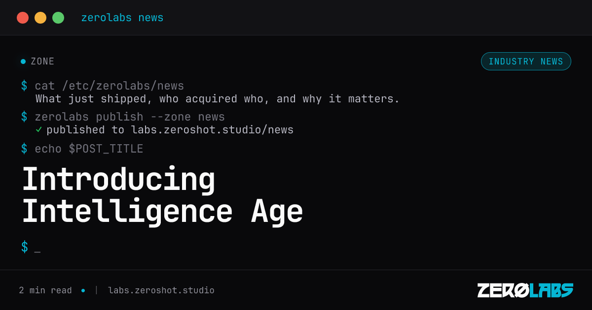 Introducing Intelligence Age