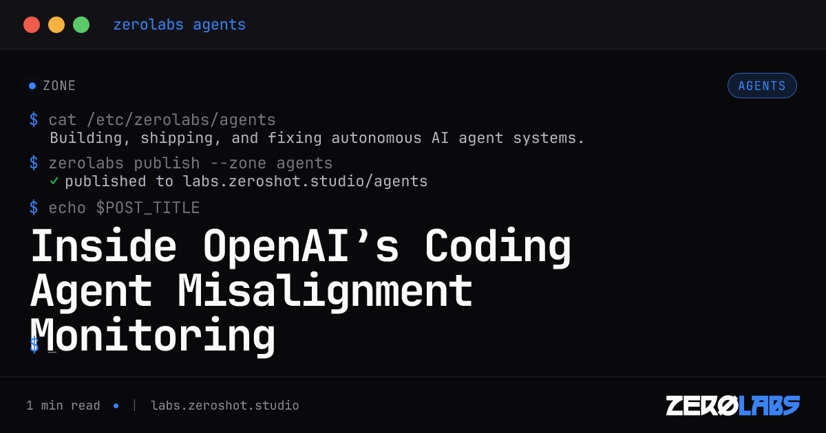 Openai Internal Coding Agent Monitoring Misalignment