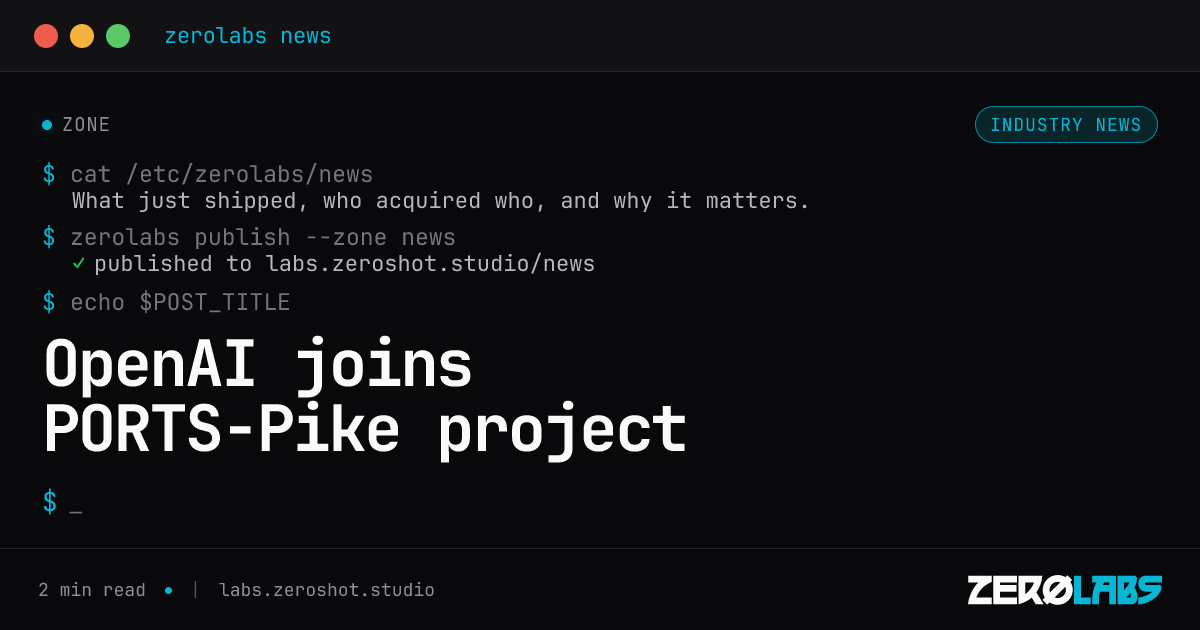 OpenAI joins PORTS-Pike project