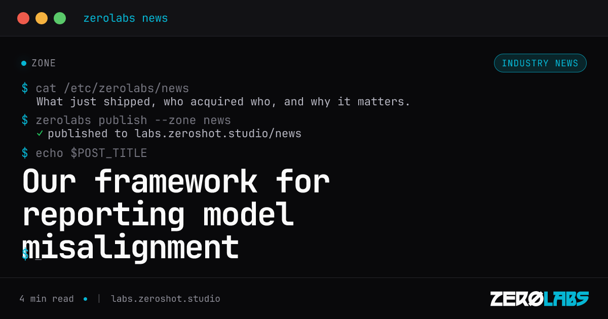 Our framework for reporting model misalignment