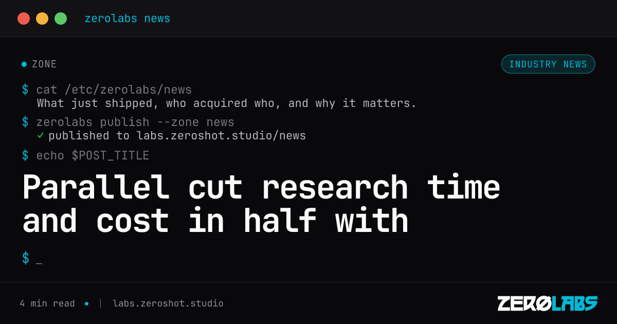 Parallel cut research time and cost in half with