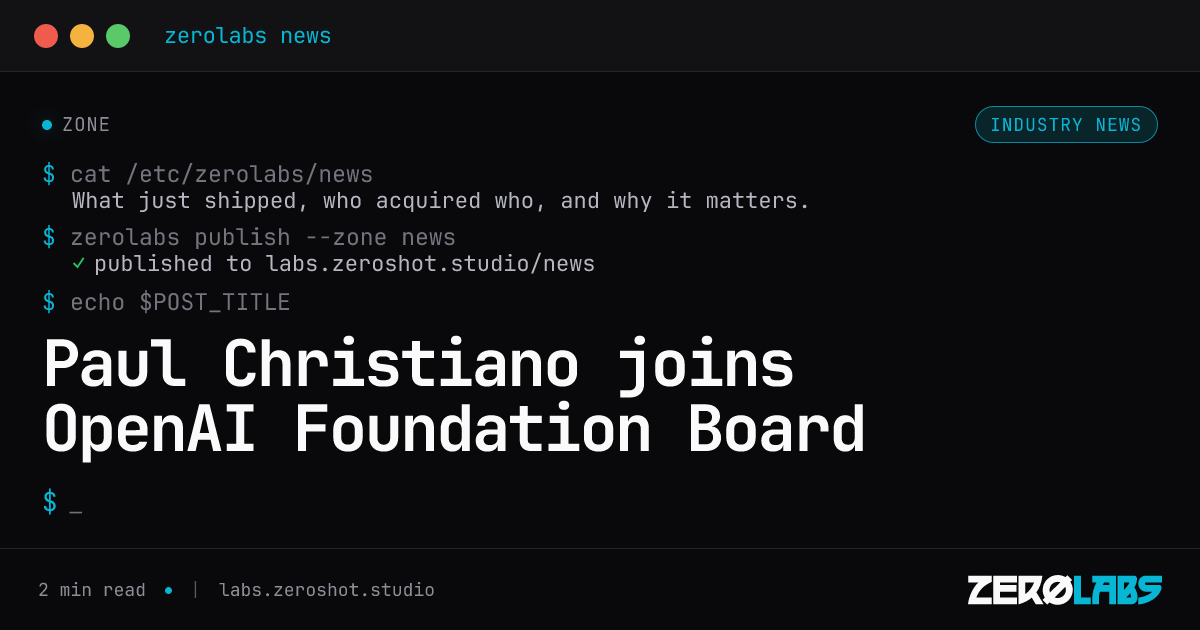 Paul Christiano joins OpenAI Foundation Board