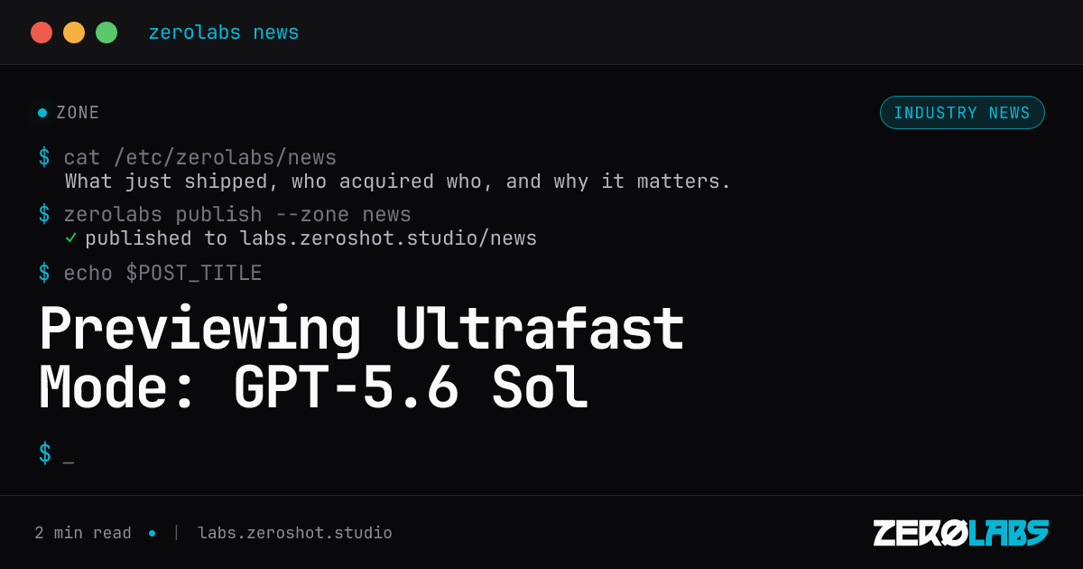 Previewing Ultrafast Mode: GPT-5.6 Sol
