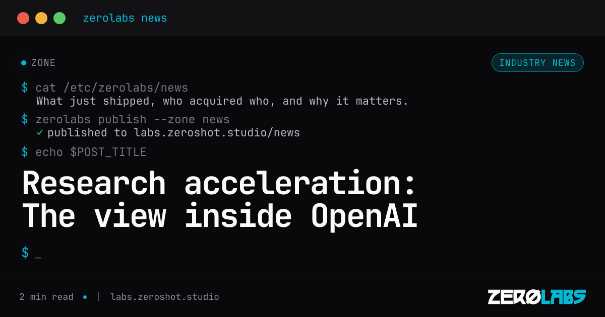 Research acceleration: The view inside OpenAI