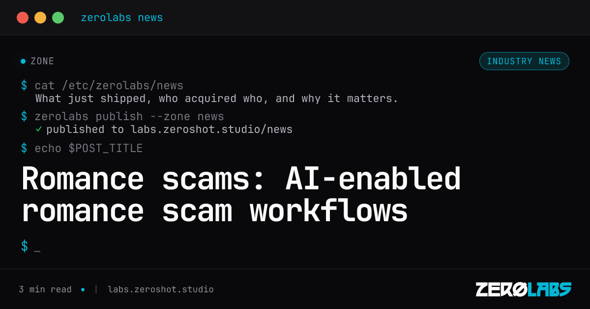 Romance scams: AI-enabled romance scam workflows